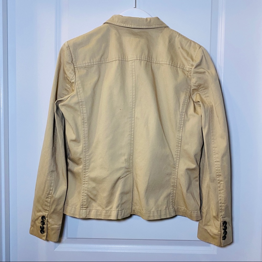 Lauren Ralph Lauren Khaki 3 Pocket Blazer Jacket L - Picture 6 of 13